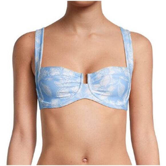 L*Space Printed Camellia Bikini Top M - Picture 1 of 7